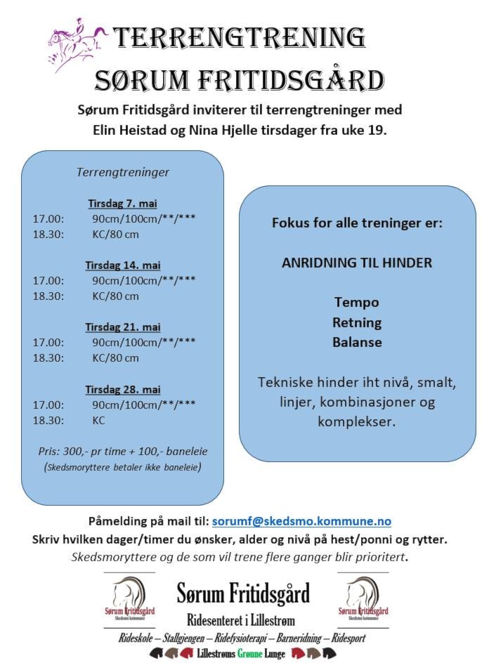 Terrengtreninger på Sørum Fritidsgård